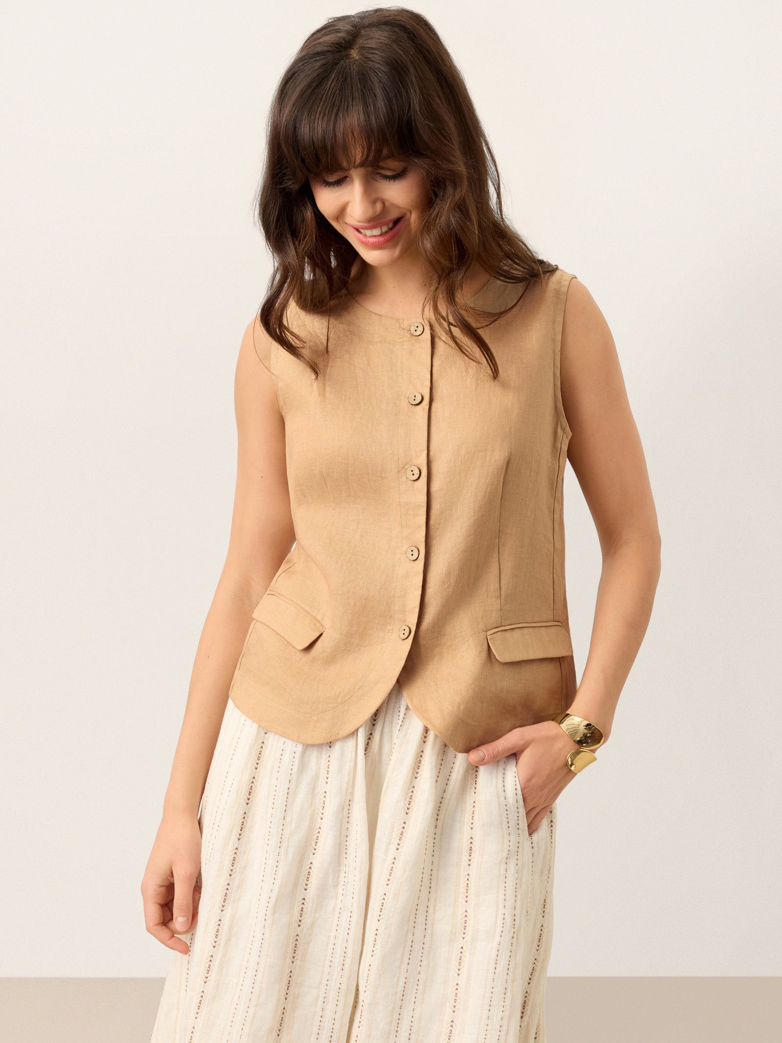 Bronwyn Linen Vest