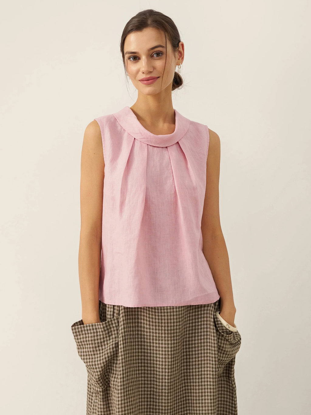 Blair Linen Sleeveless Blouse