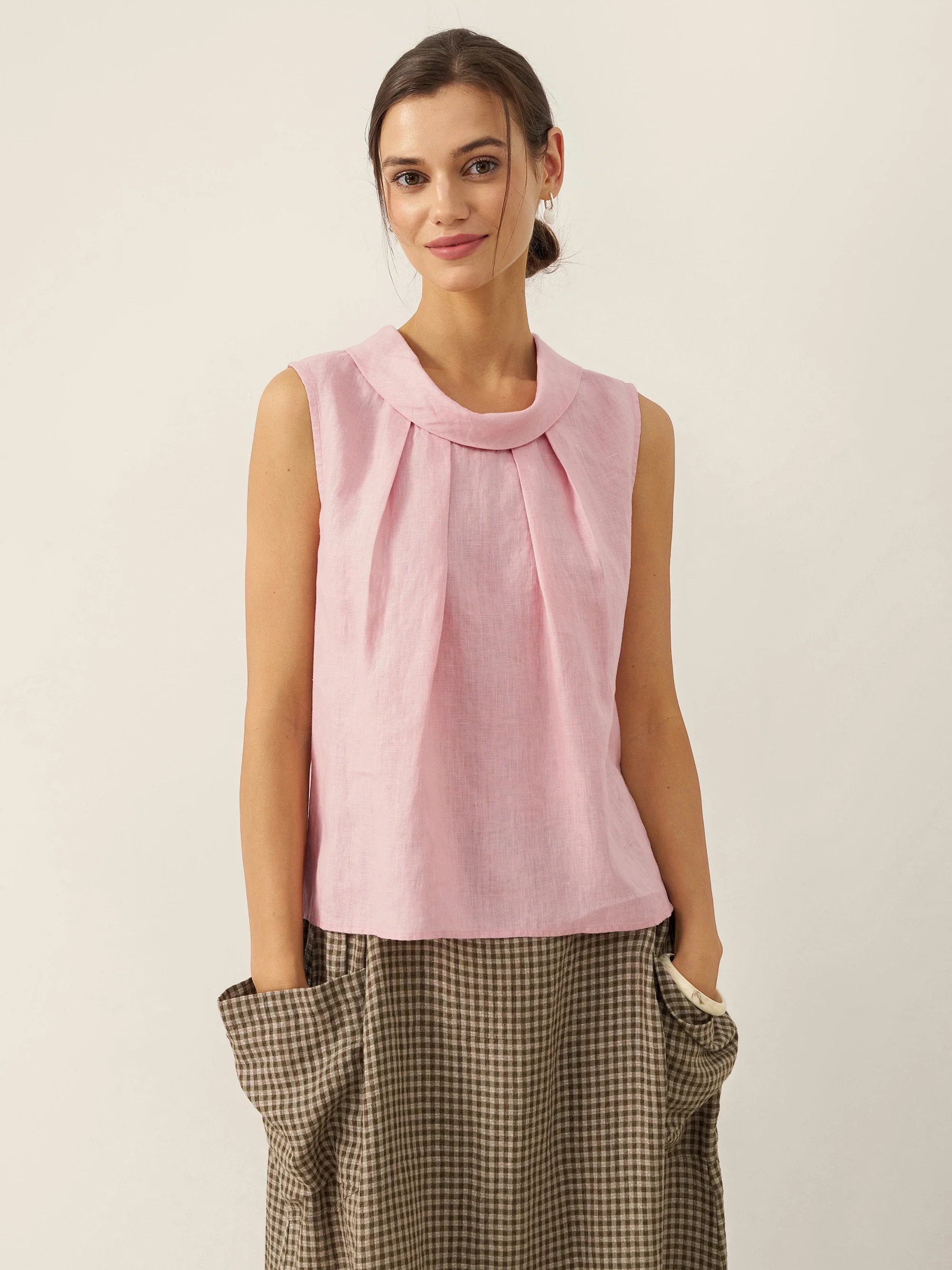 Blair Linen Sleeveless Blouse