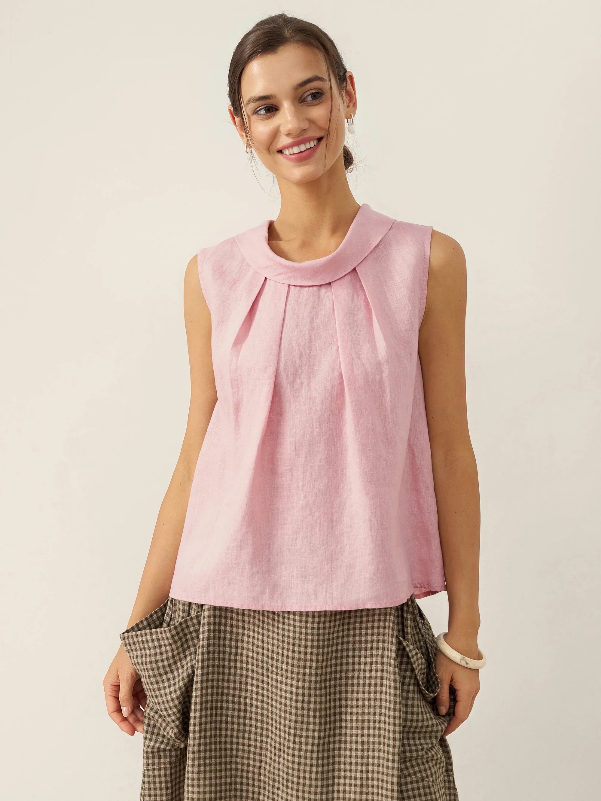 Blair Linen Sleeveless Blouse