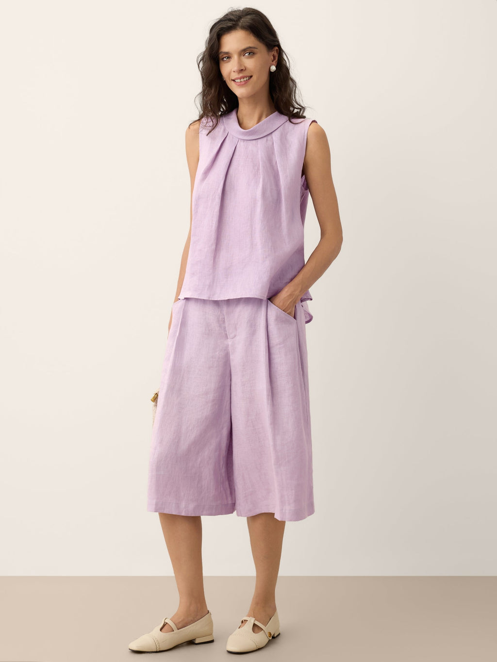 Blair Linen Sleeveless Blouse