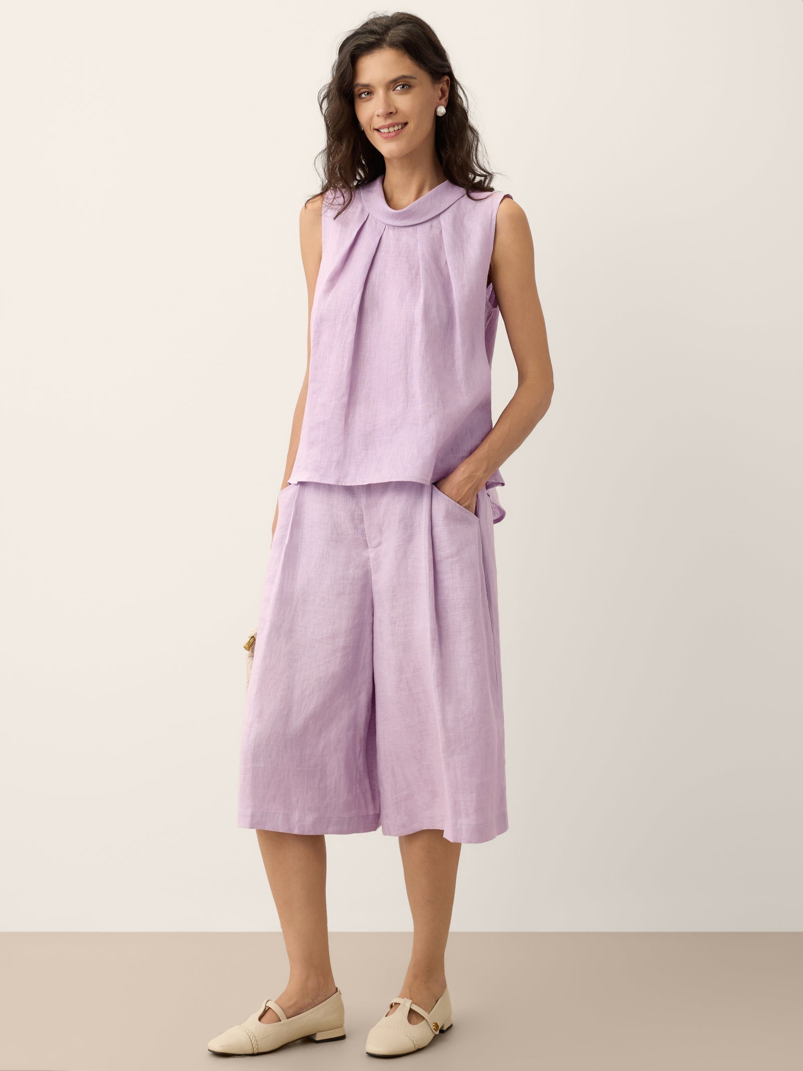 Blair Linen Sleeveless Blouse