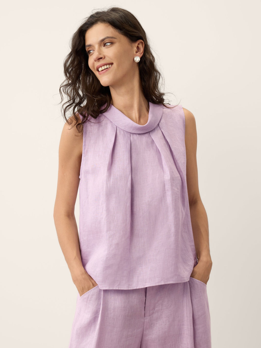Blair Linen Sleeveless Blouse
