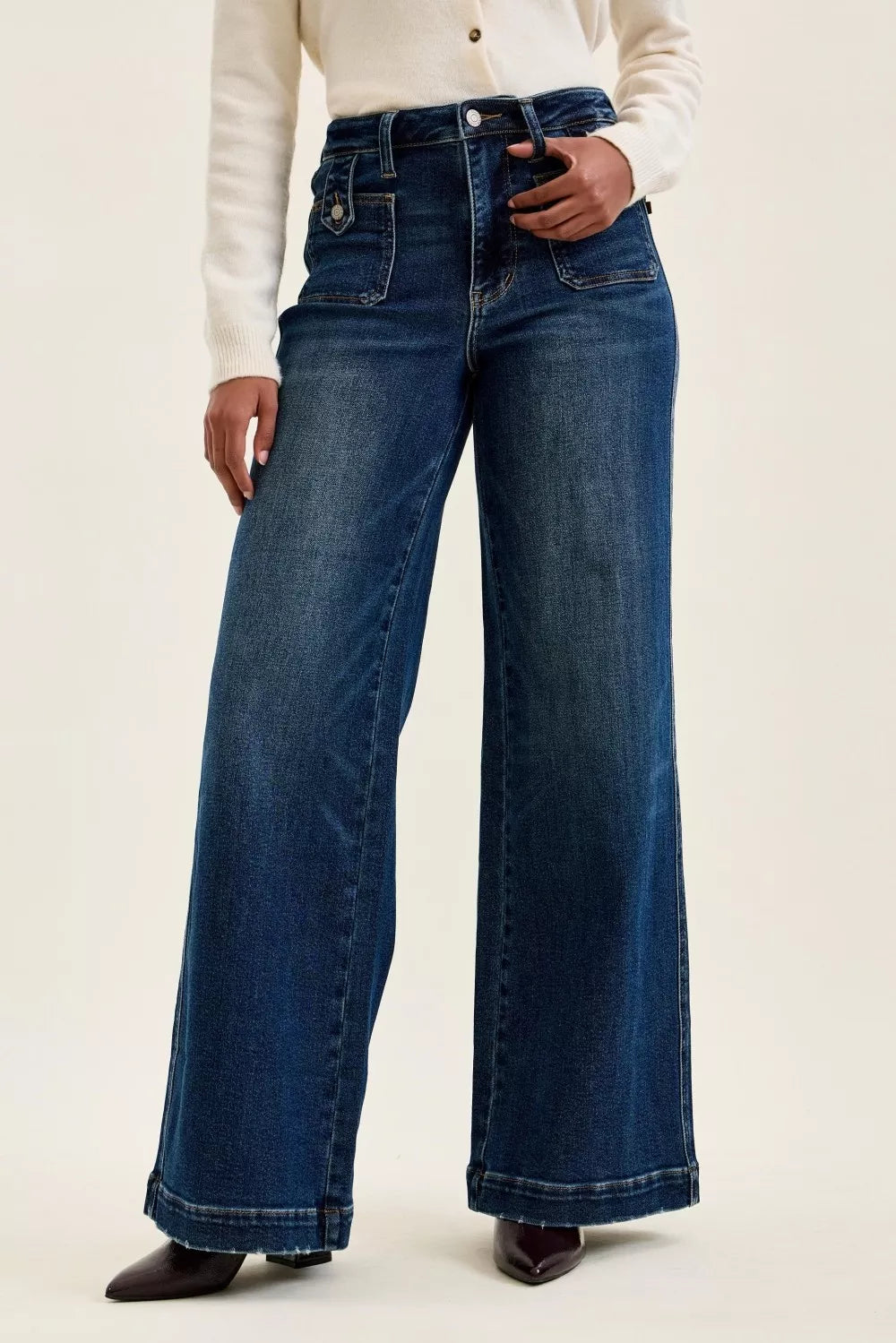 Judy Blue High Waist Lux Retro Wide Leg Jeans