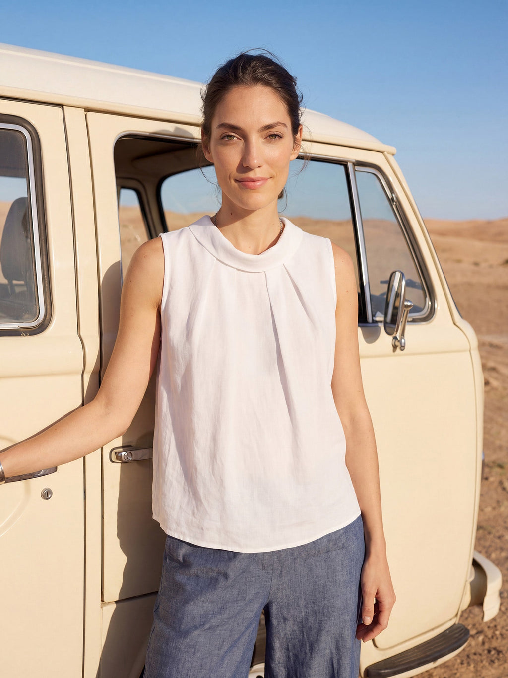 Blair Linen Sleeveless Blouse