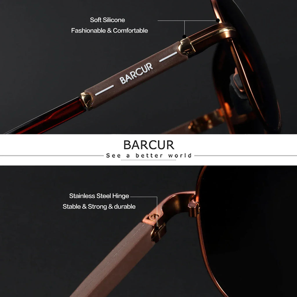 BARCUR Oversize Polarized Sunglasses
